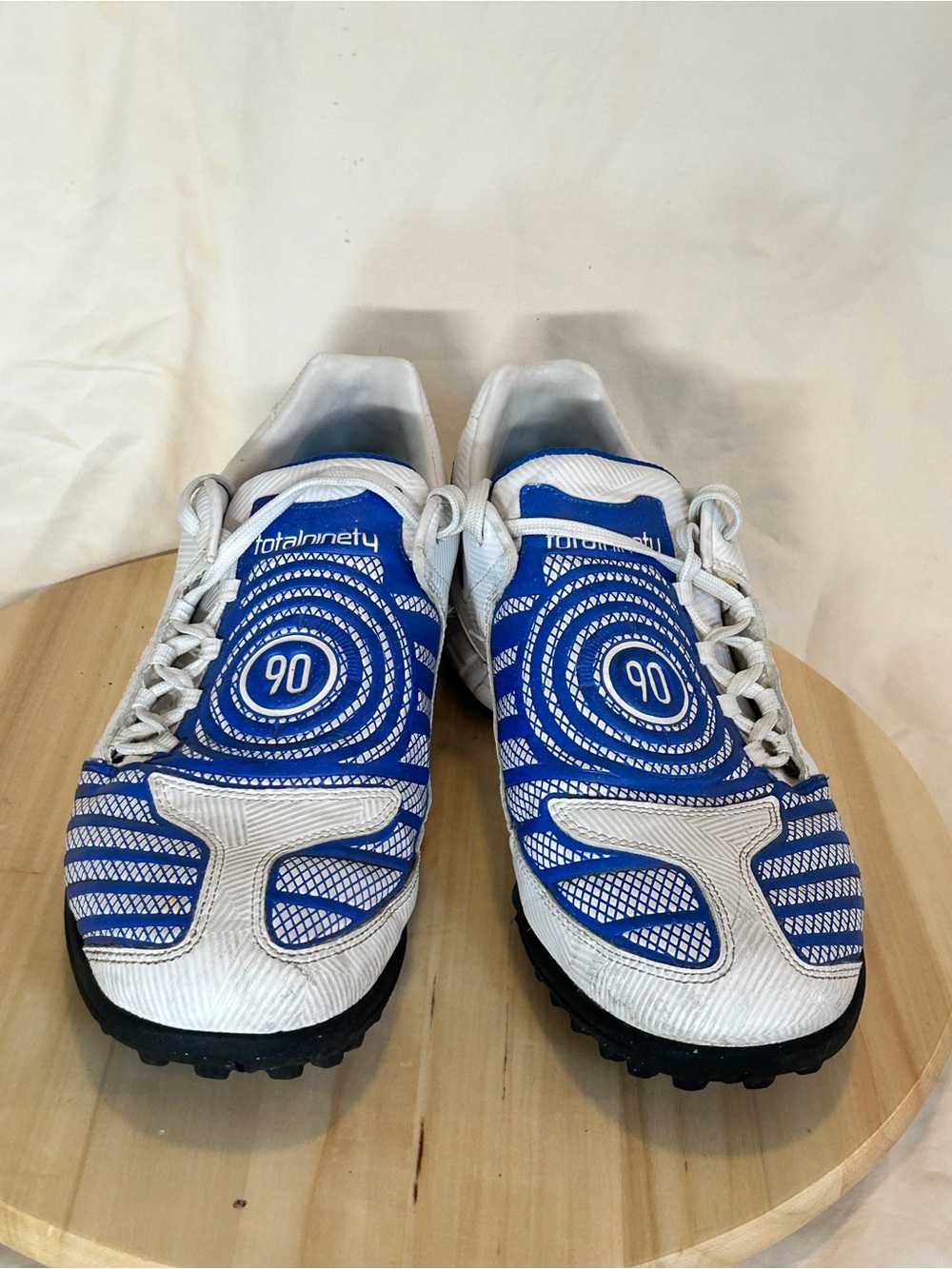 Nike Total 90 Turf Soccer Shoes Men’s Lace Up Low Top White/Blue/Black US 11.5 - Picture 2 of 6